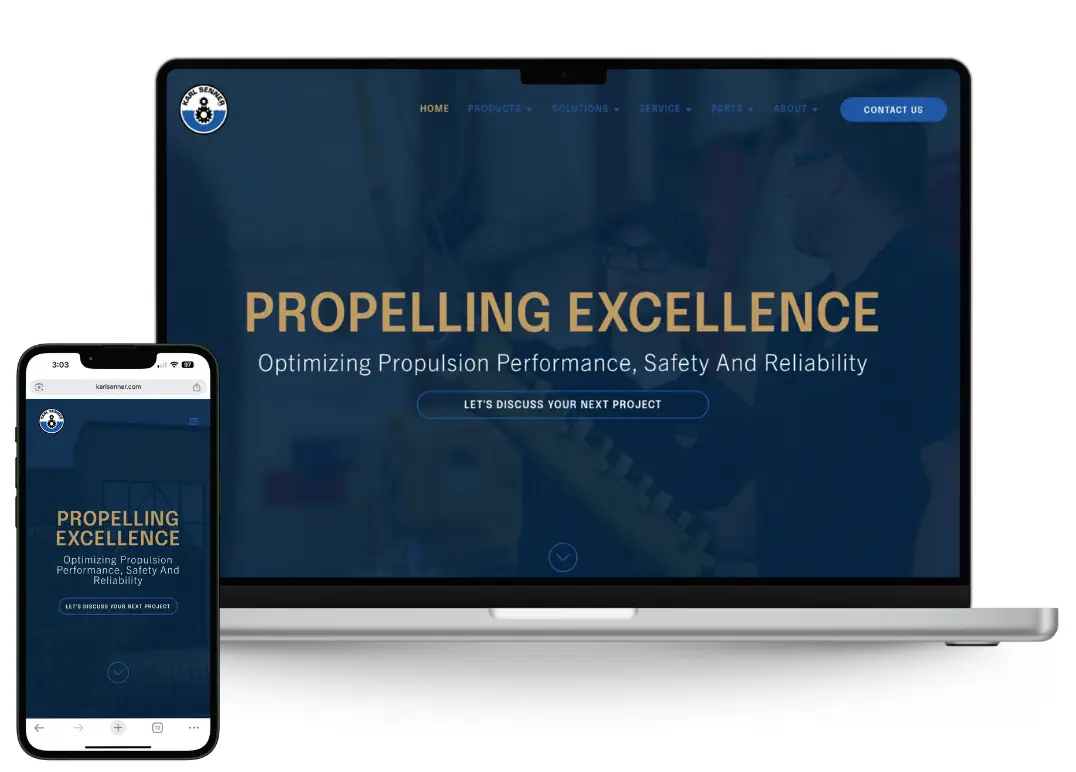 Karl Senner Website Design Displayed on our Scope of Services Page